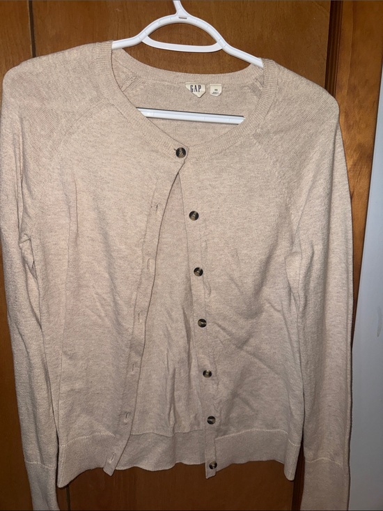 GAP Sweaters - GAP Neutral Light Tan Crewneck Cardigan